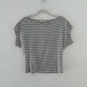 Guess |  Striped TShirt | Gray + White